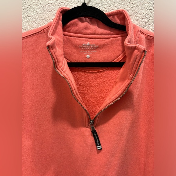 XL Pink Charles River Quarter Zip - Picture 3 of 3